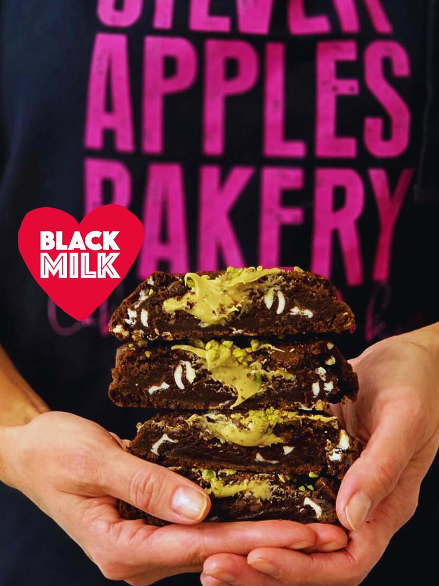 Black Milk Pistachio stuffed cookie